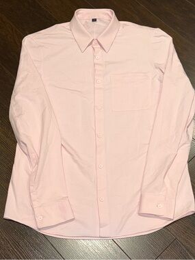 Lululemon Commission Long Sleeve Button Up Collared Shirt Men’s Size M Pink